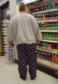 Pajamas in public. The new fashion disaster